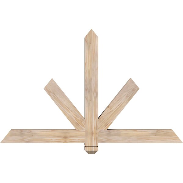 Ekena Millwork Kennewick Smooth Timber Gable Bracket, Douglas Fir, 48"W x 30"H x 3 1/2"D x 3 1/2"F, 15/12 Pitch GBW048X30X0404KEN00SDF - main